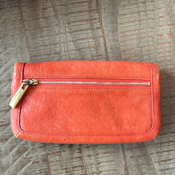 Tory Burch Orange Leather Handbag and Wallet Set - Picture 5 of 12